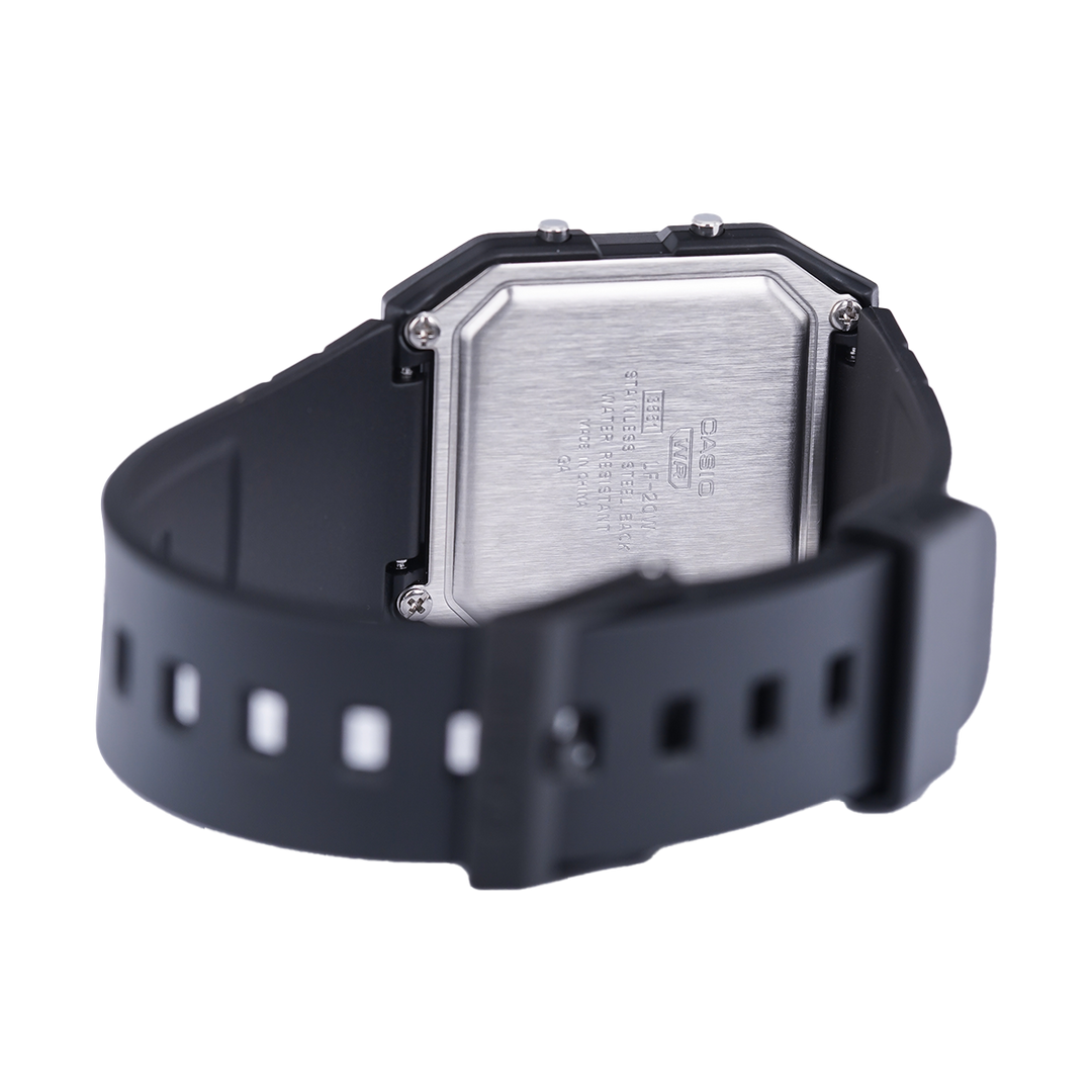 Jam Tangan Casio Pop LF-20W-1A Unisex Digital Analog Dial Black Resin Band