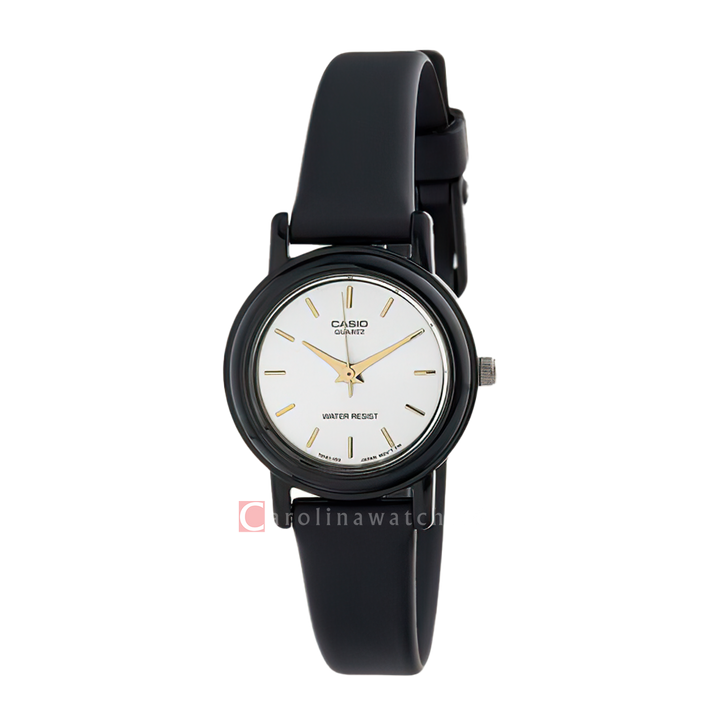 Jam Tangan Casio General LQ-139EMV-7A Women White Dial Black Resin Band