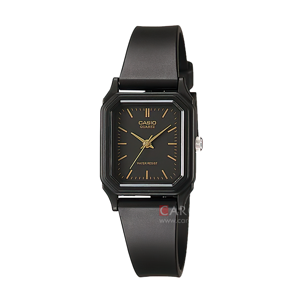 Jam Tangan Casio General LQ-142-1E Unisex Black Dial Black Resin Band