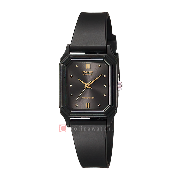 Jam Tangan Casio General LQ-142E-1A Women Grey Dial Black Resin Band