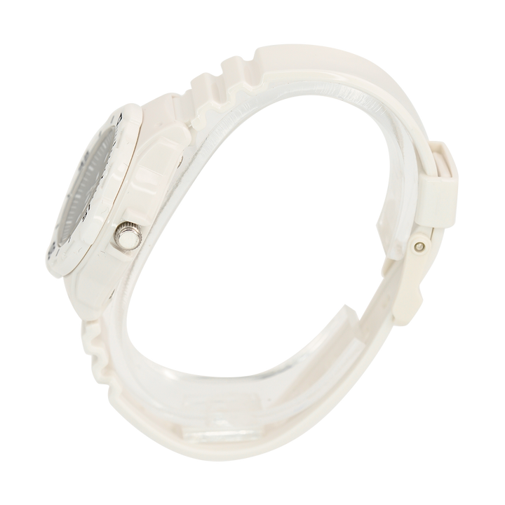Jam Tangan Casio Youth LRW-200H-1E Women Black Dial White Resin Band