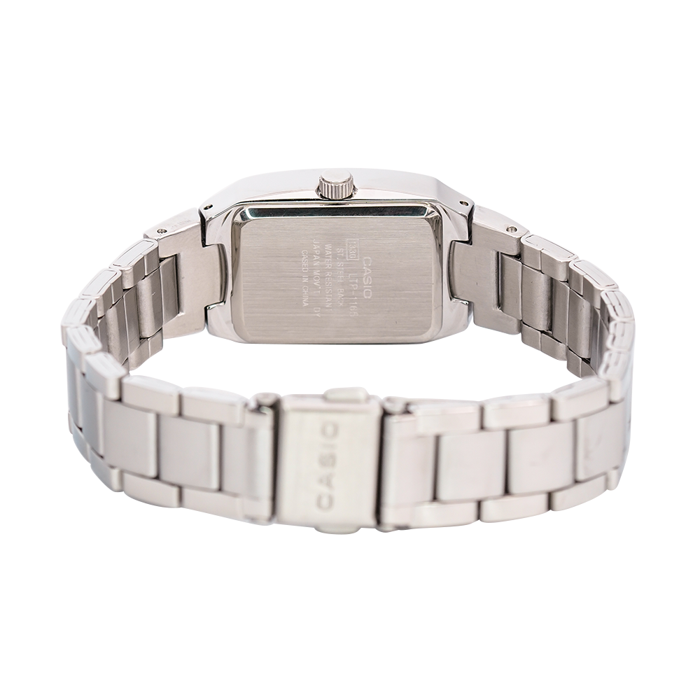 Jam Tangan Casio General LTP-1165A-1C Women Black Dial Stainless Steel Band