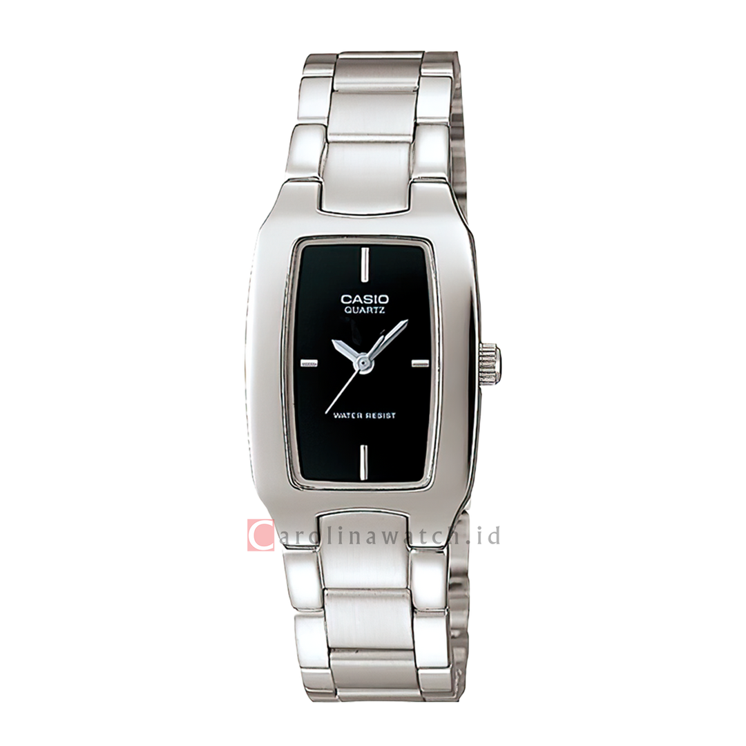 Jam Tangan Casio General LTP-1165A-1C Women Black Dial Stainless Steel Band