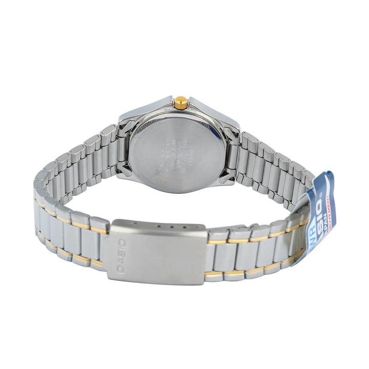 Jam Tangan Casio General LTP-1183G-7A Women Silver Dial Dual Tone Stainless Steel Band