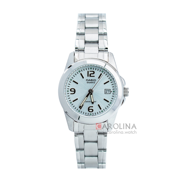 Jam Tangan Casio General LTP-1215A-7A Enticer Women Silver Dial Stainless Steel Band