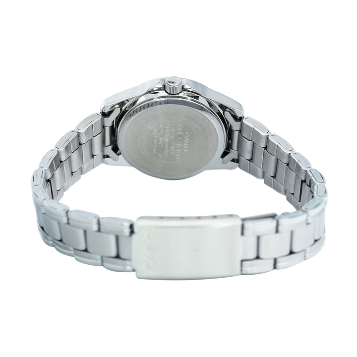 Jam Tangan Casio General LTP-1215A-7A Enticer Women Silver Dial Stainless Steel Band