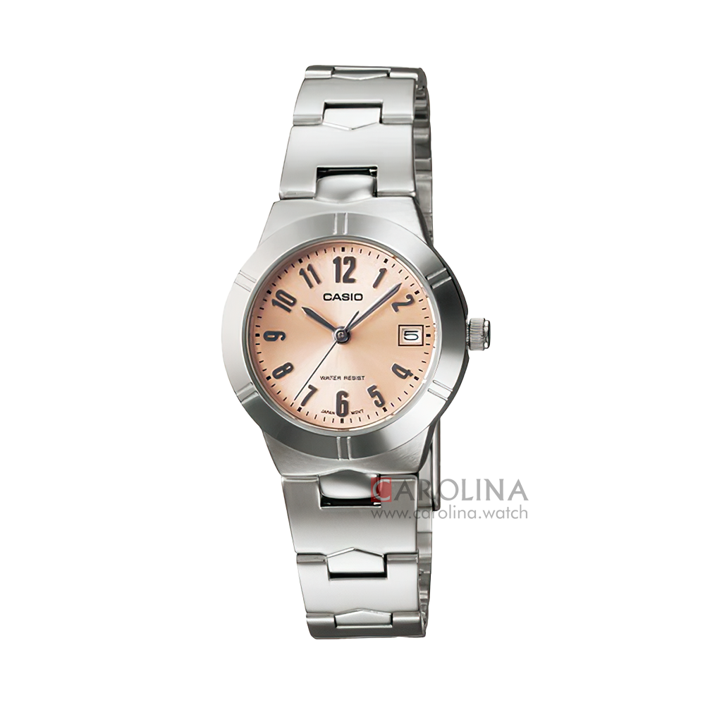 Jam Tangan Casio General LTP-1241D-4A3 Enticer Women Pink Dial Stainless Steel Band