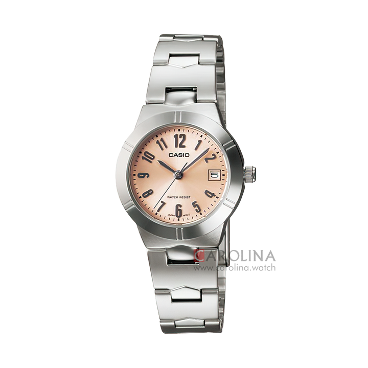 Jam Tangan Casio General LTP-1241D-4A3 Enticer Women Pink Dial Stainless Steel Band