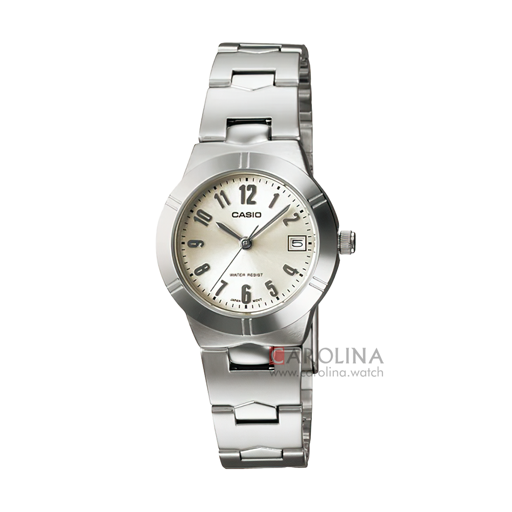 Jam Tangan Casio General LTP-1241D-7A2 Enticer Women Silver Dial Stainless Steel Band