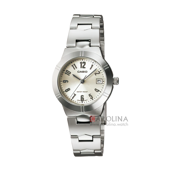 Jam Tangan Casio General LTP-1241D-7A2 Enticer Women Silver Dial Stainless Steel Band