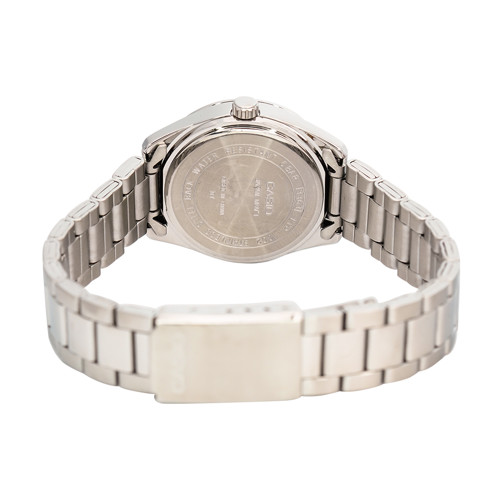 Jam Tangan Casio General LTP-1302D-1A1 Women Black Dial Stainless Steel Band