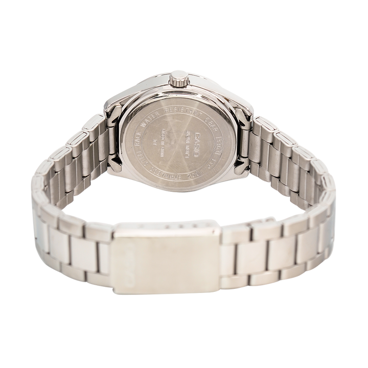 Jam Tangan Casio General LTP-1302D-1A1 Women Black Dial Stainless Steel Band