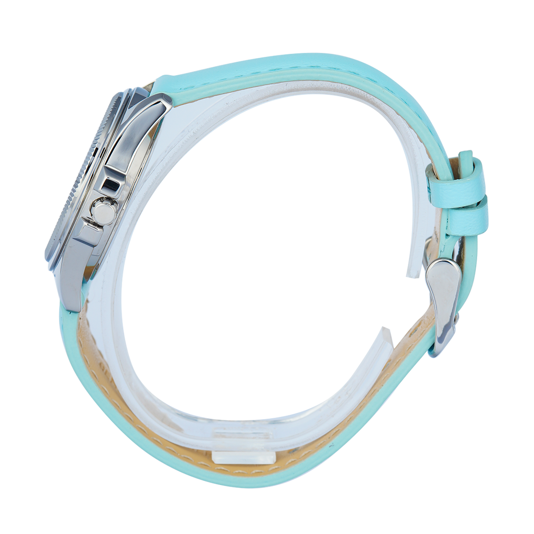 Jam Tangan Casio General LTP-2088L-2A Women Turquoise Blue Dial Turquoise Blue Leather Band