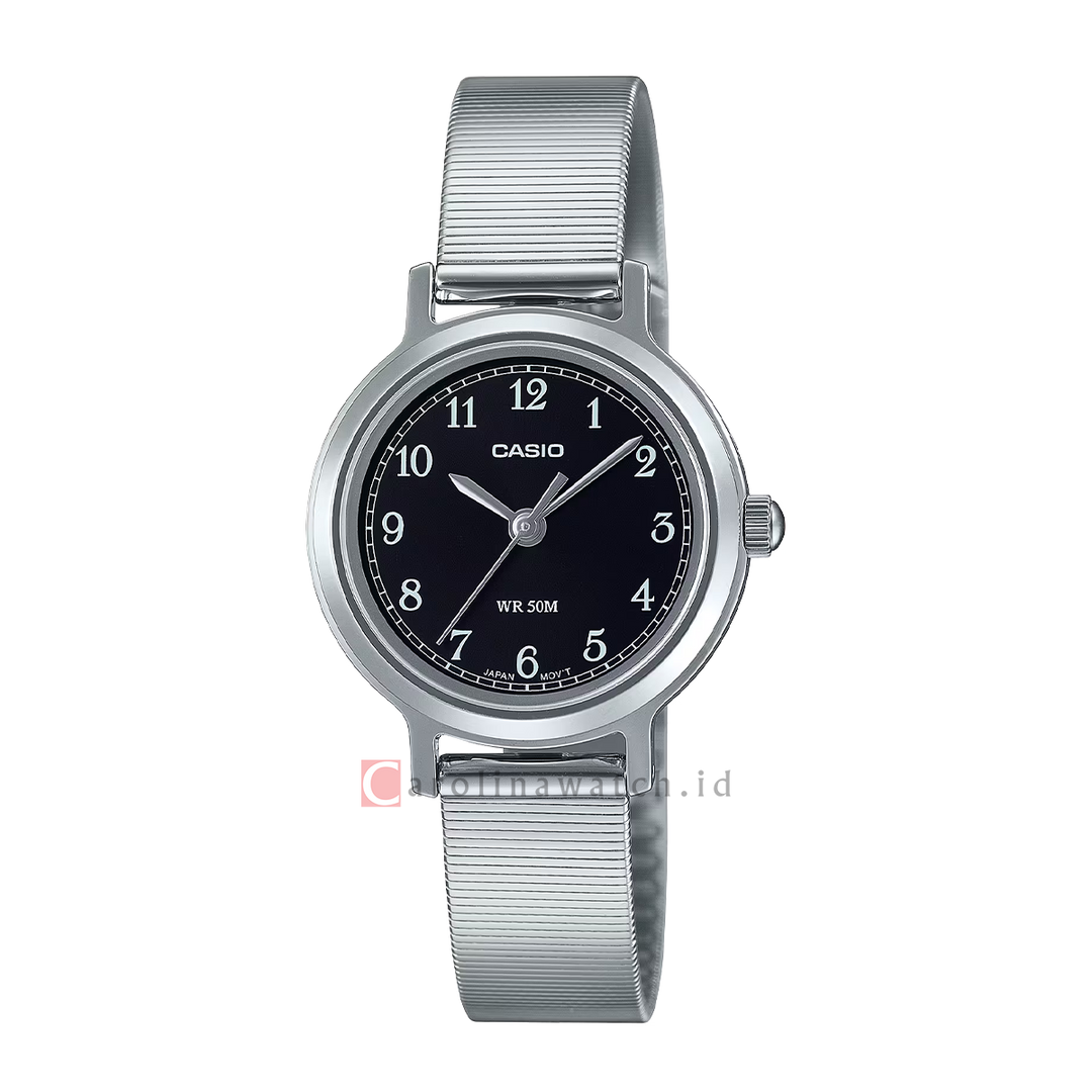 Jam Tangan Casio Standard LTP-B170D-1B Women Black Dial Stainless Steel Band