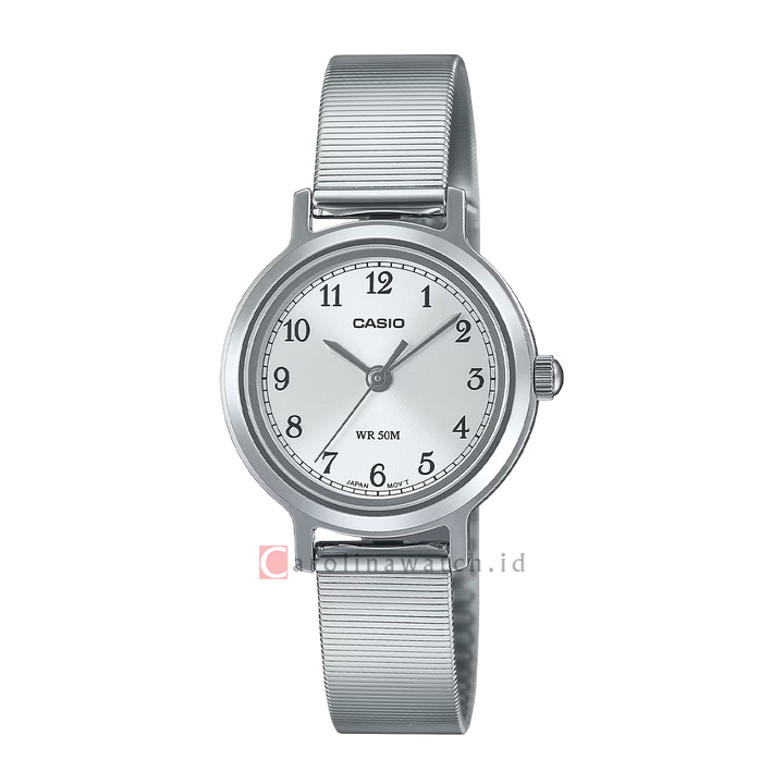 Jam Tangan Casio Standard LTP-B170D-7B Women Silver Dial Stainless Steel Band