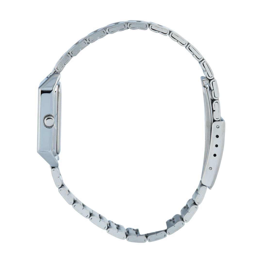 Jam Tangan Casio LTP-V007D-2E Tank Women Soft Blue Dial Stainless Steel Band