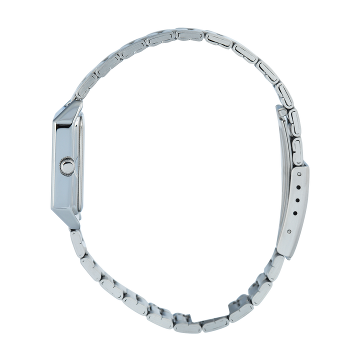 Jam Tangan Casio LTP-V007D-2E Tank Women Soft Blue Dial Stainless Steel Band