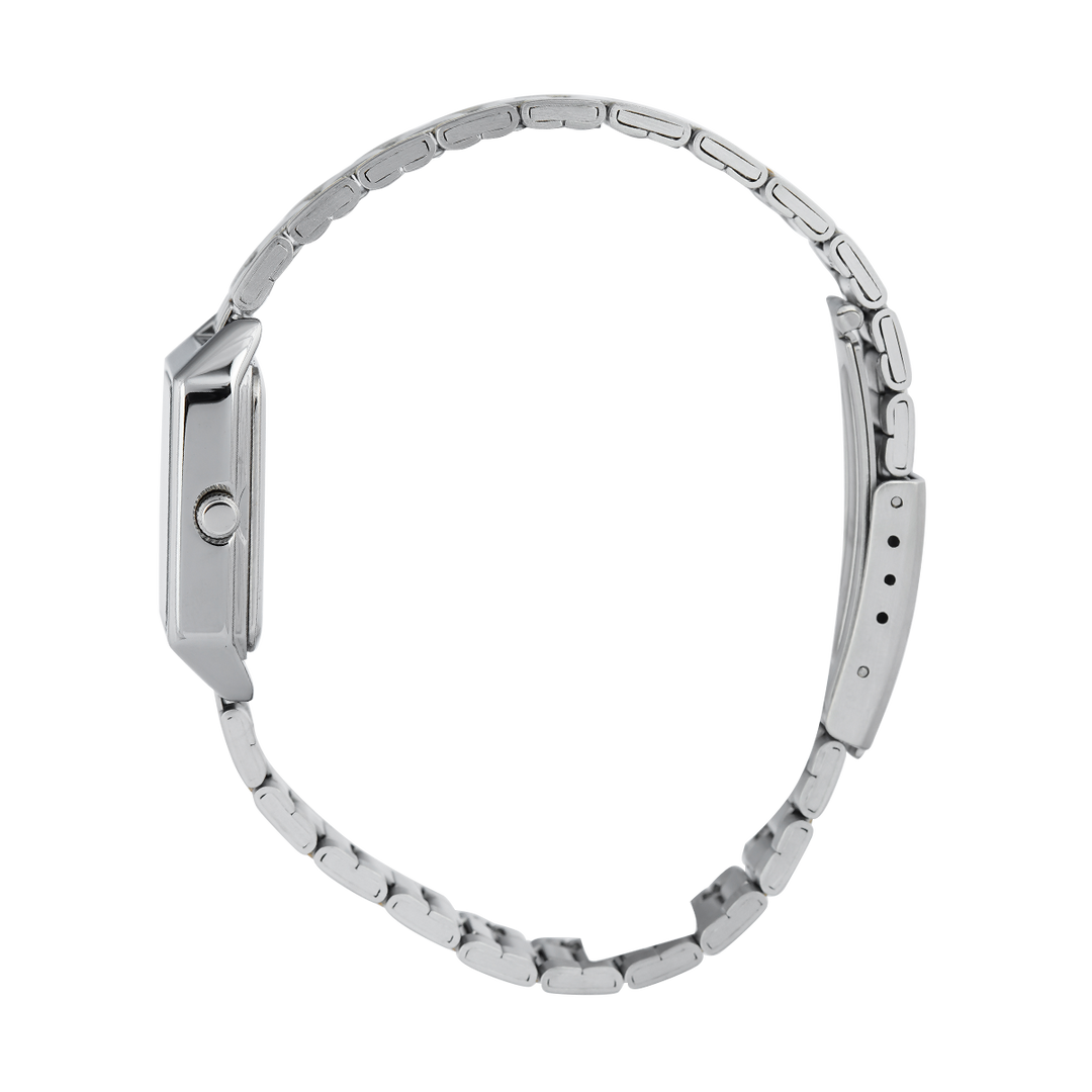 Jam Tangan Casio General LTP-V007SG-9E Tank Women Gold Dial Dual Tone Stainless Steel Band