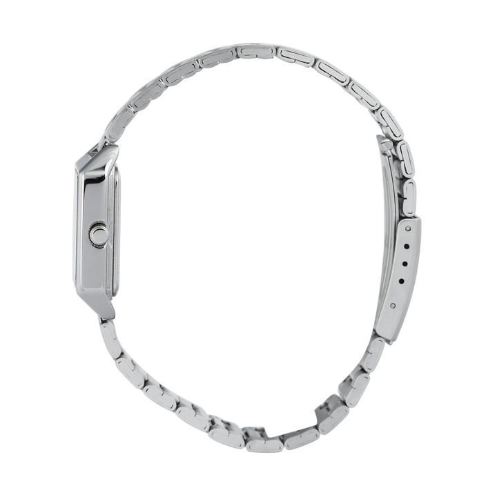 Jam Tangan Casio General LTP-V007SG-9E Tank Women Gold Dial Dual Tone Stainless Steel Band