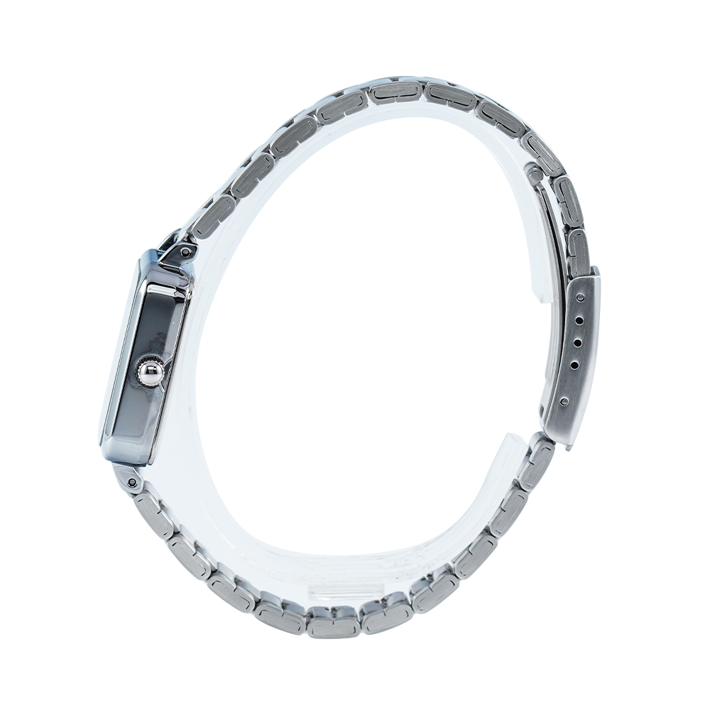 Jam Tangan Casio Standard LTP-V009D-4E Women Pink Dial Stainless Steel Band