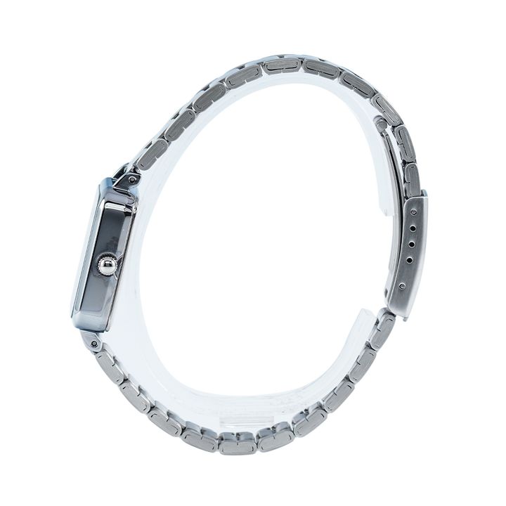 Jam Tangan Casio Standard LTP-V009D-4E Women Pink Dial Stainless Steel Band