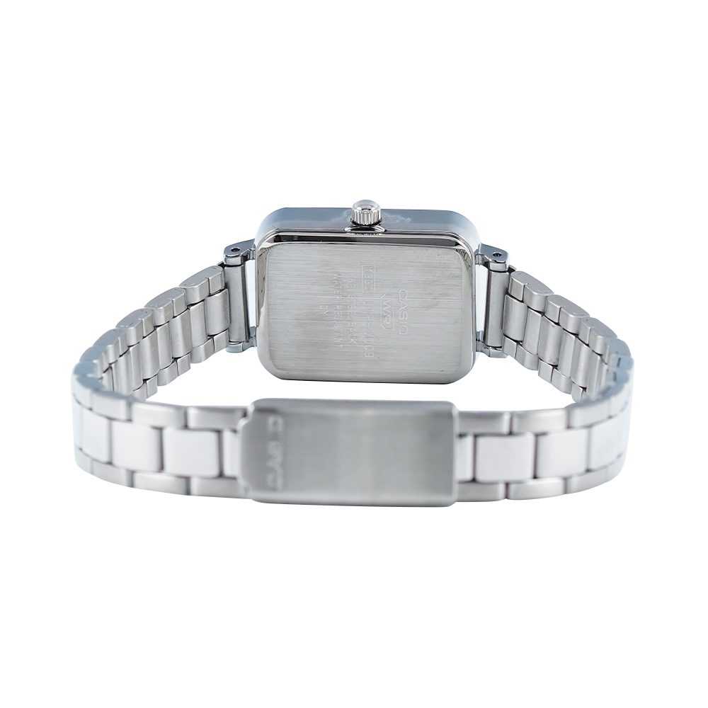 Jam Tangan Casio Standard LTP-V009D-4E Women Pink Dial Stainless Steel Band