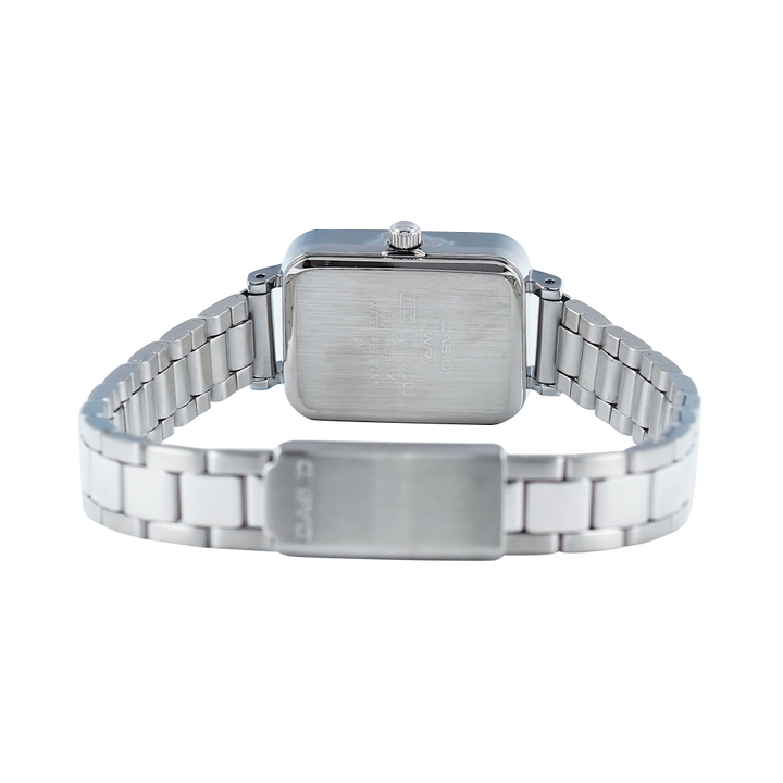 Jam Tangan Casio Standard LTP-V009D-4E Women Pink Dial Stainless Steel Band