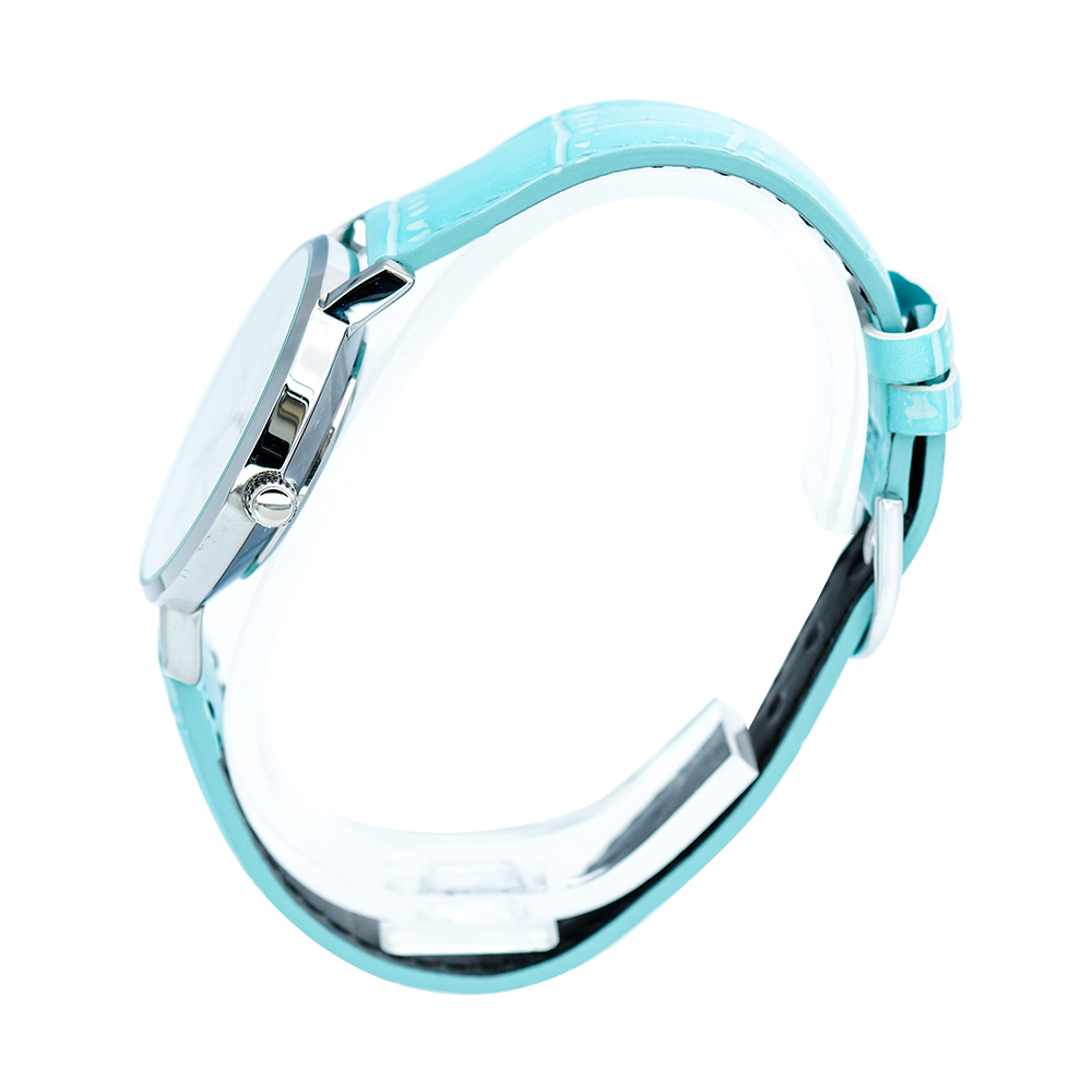 Jam Tangan Casio Standard LTP-VT01L-7B3 Women Silver Dial Blue Leather Band