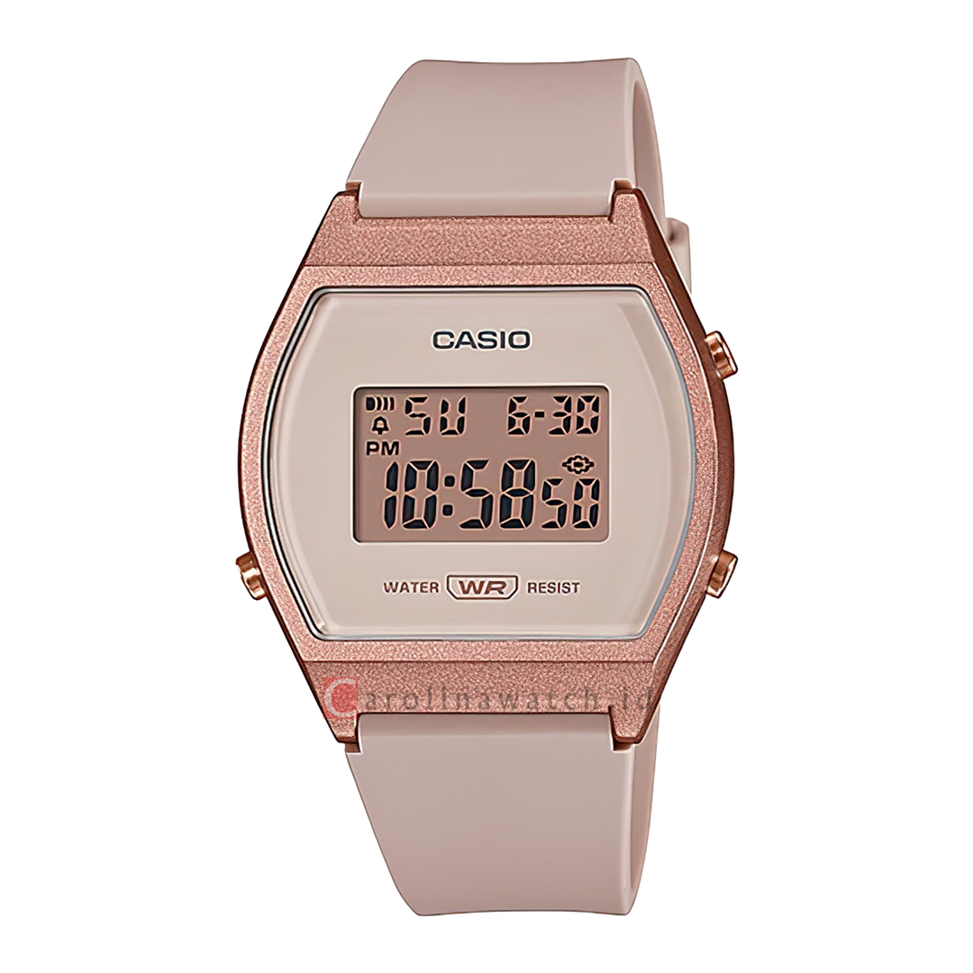 Jam Tangan Casio POP LW-204-4A Digital Dial Light Pink Resin Band