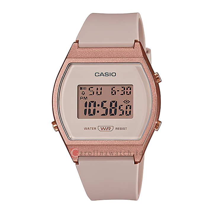 Jam Tangan Casio POP LW-204-4A Digital Dial Light Pink Resin Band