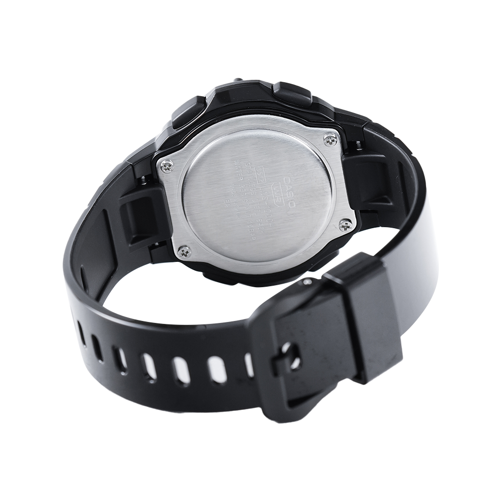 Jam Tangan Casio LWS-1200H-1A Women Digital Dial Black Resin Band