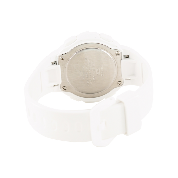 Jam Tangan Casio LWS-1200H-7A1 Women Digital Dial White Resin Band