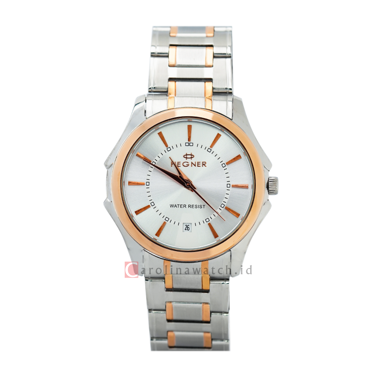 Jam Tangan HEGNER M1619TRSL Men Silver Dial Silver Stainless Steel