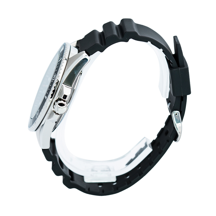 Jam Tangan Casio MDV-107-1A1 Men Black Dial Black Resin Band