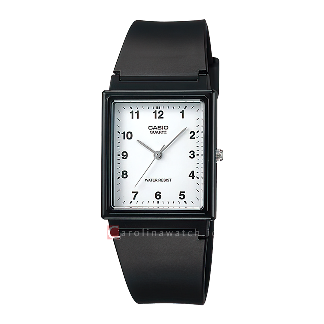 Jam Tangan Casio MQ-27-7B Unisex White Dial Black Resin Band