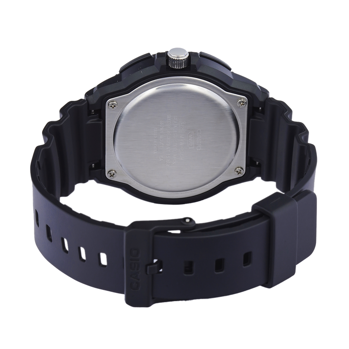 Jam Tangan Casio Standard MRW-230H-1E1 Men Black Dial Black Resin Band