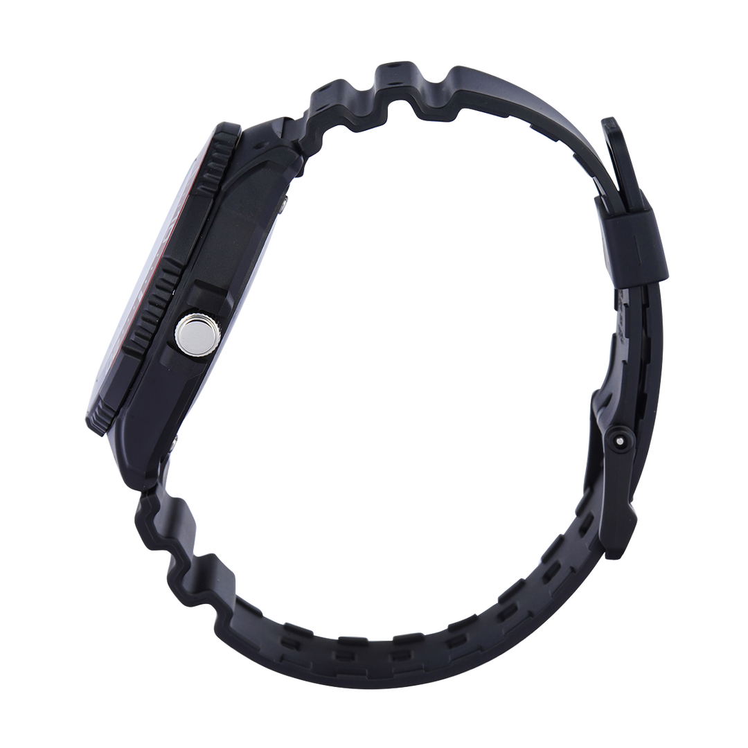 Jam Tangan Casio Standard MRW-230H-1E2 Men Black Dial Black Resin Band