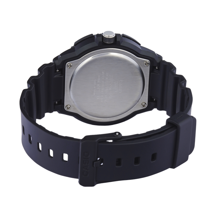 Jam Tangan Casio Standard MRW-230H-1E3 Men Black Dial Black Resin Band