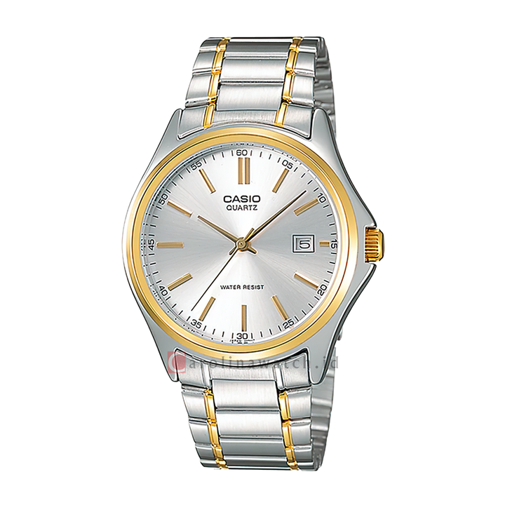 Jam Tangan Casio General MTP-1183G-7A Men Silver Dial Dual Tone Stainless Steel Band