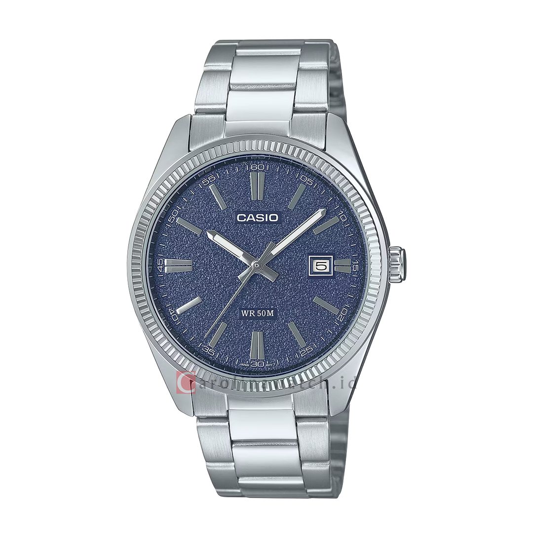 Jam Tangan Casio Standard MTP-1302DA-2A1 Men Matte Dial with Textured Finish Stainless Steel Band