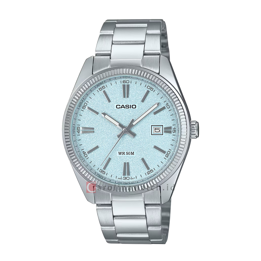 Jam Tangan Casio Standard MTP-1302DA-2A2 Men Matte Dial with Textured Finish Stainless Steel Band