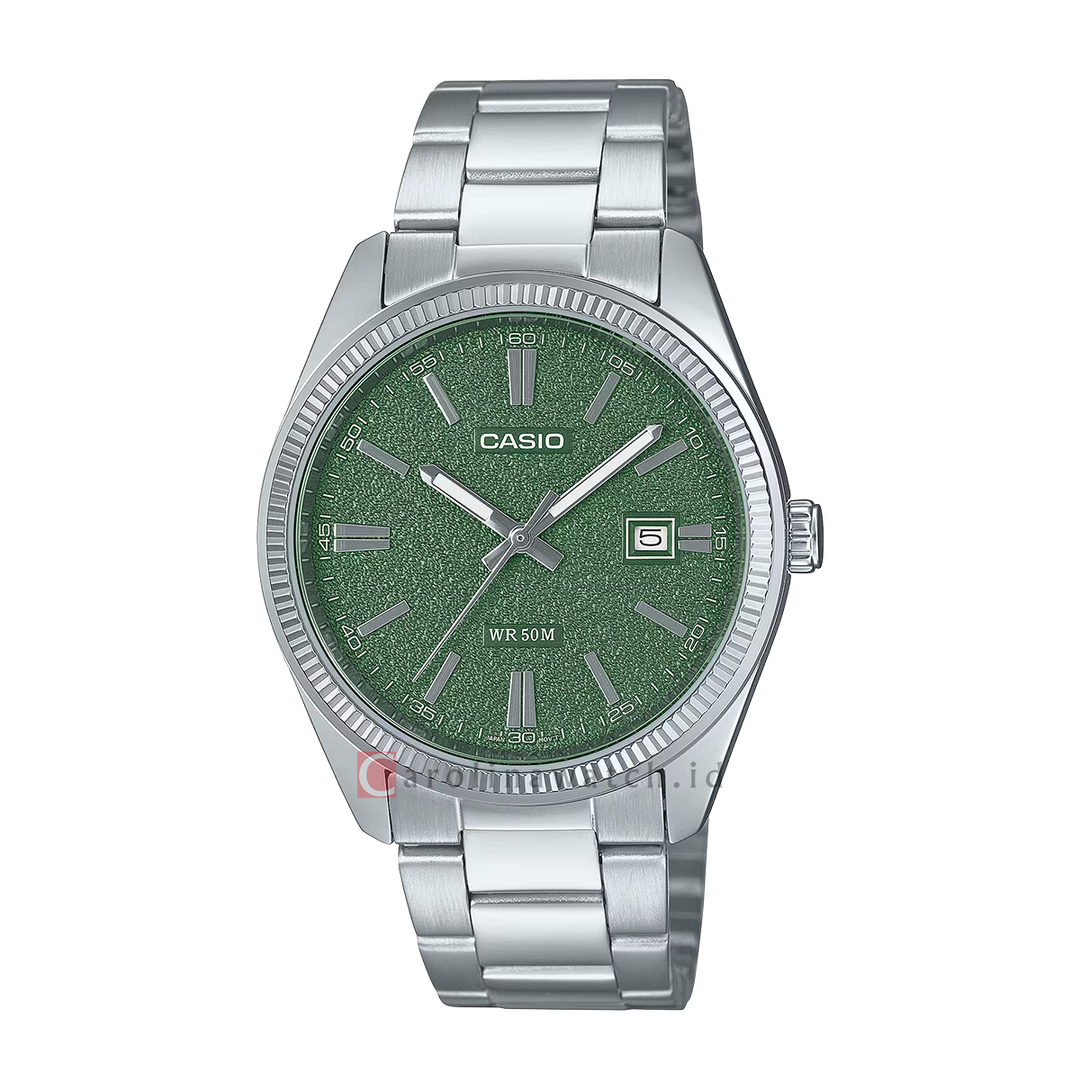 Jam Tangan Casio Standard MTP-1302DA-3A Men Matte Dial with Textured Finish Stainless Steel Band