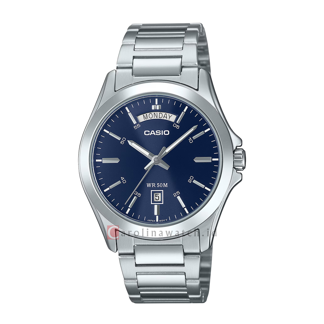 Jam Tangan Casio Standard MTP-1370D-2A2 Men Black Dial Stainless Steel Band