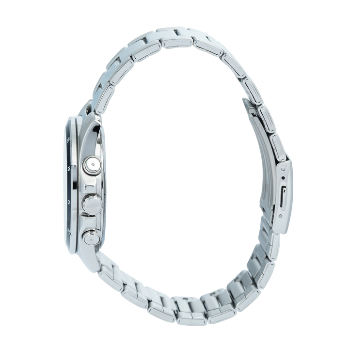 Jam Tangan Casio Standard MTP-1374D-2A3 Men Dual Tone Dial Stainless Steel Band