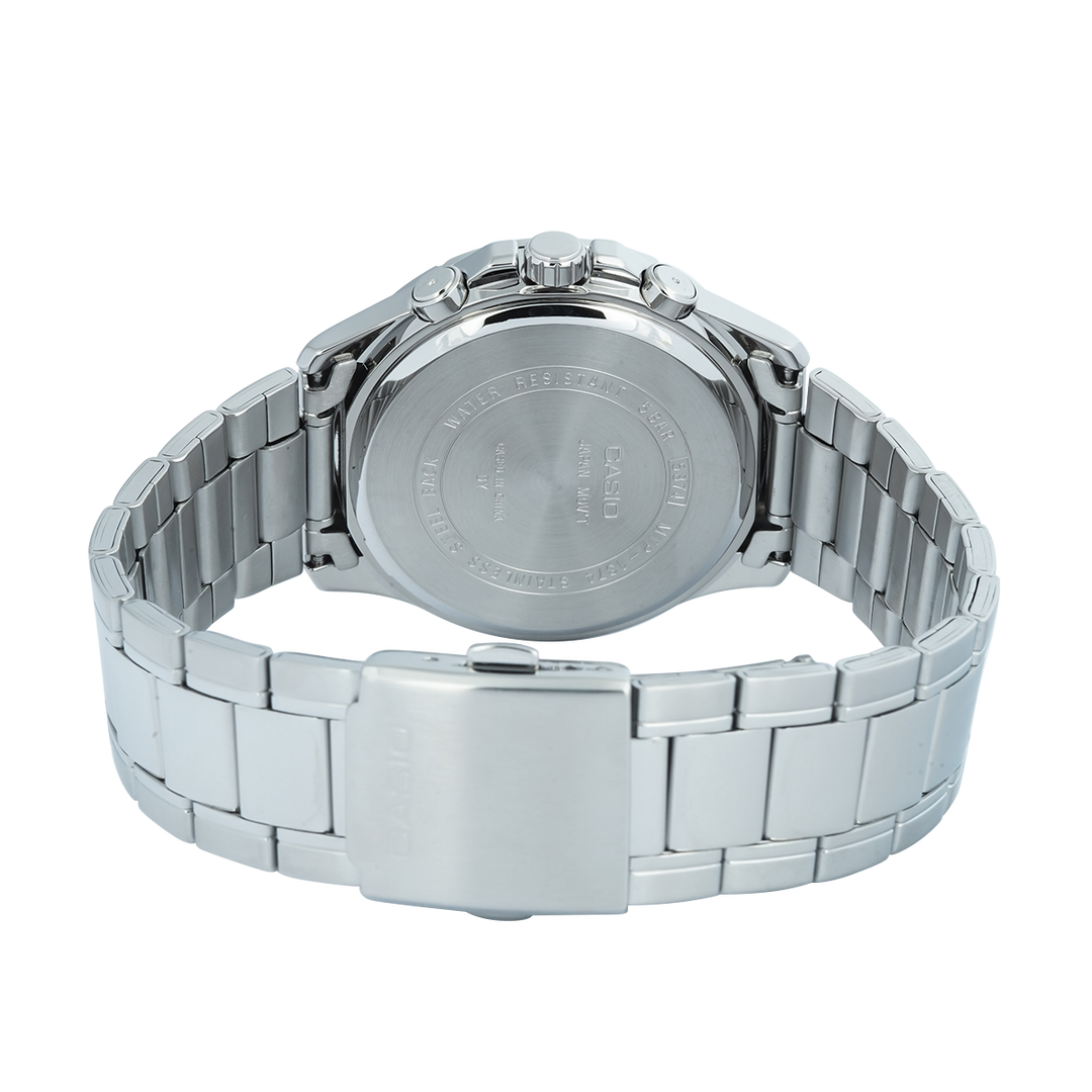 Jam Tangan Casio Standard MTP-1374D-2A3 Men Dual Tone Dial Stainless Steel Band