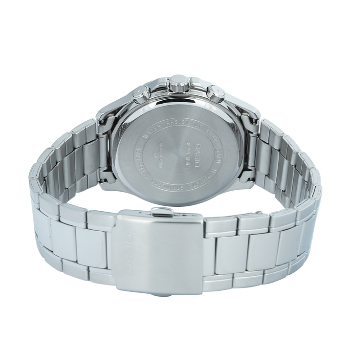 Jam Tangan Casio Standard MTP-1374D-2A3 Men Dual Tone Dial Stainless Steel Band