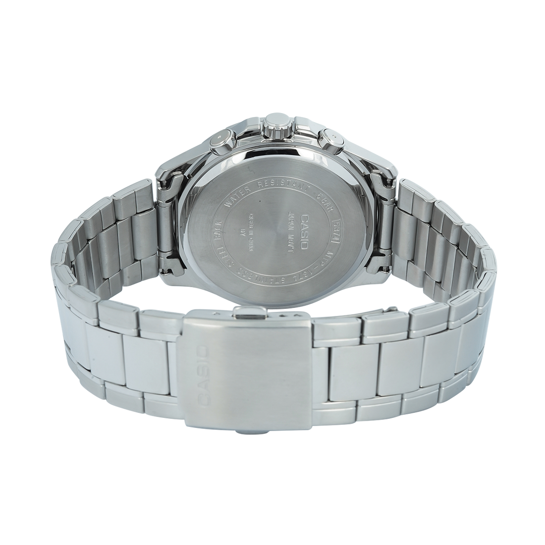 Jam Tangan Casio Standard MTP-1374D-5A2 Men Beige Dial Stainless Steel Band