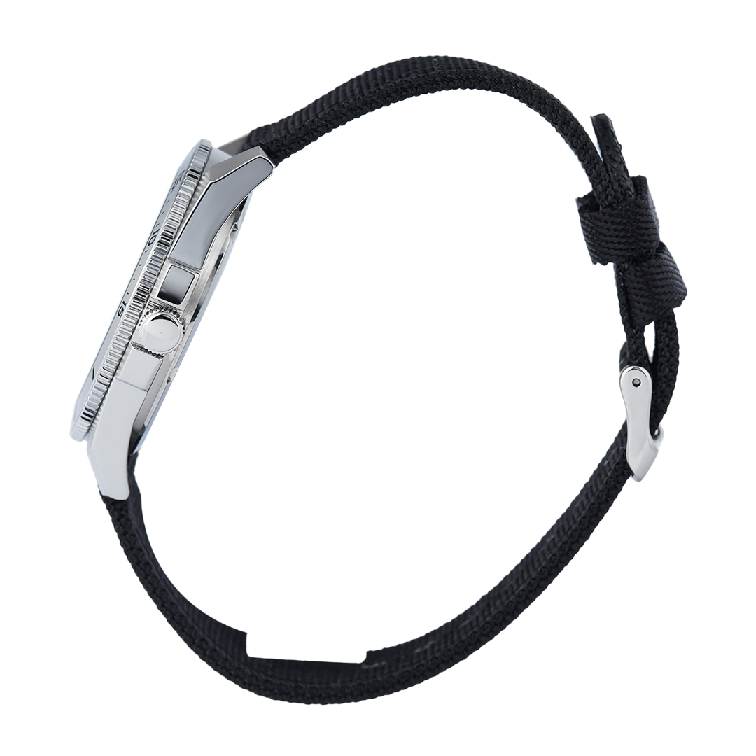 Jam Tangan Casio General MTP-B155C-1E Men Black Dial Black Nylon Band