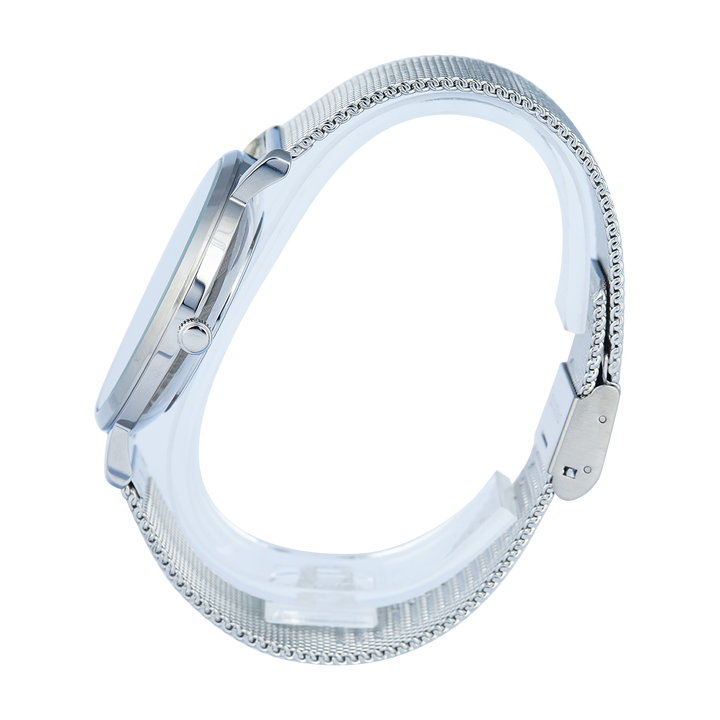 Jam Tangan Casio General MTP-B300M-1A Men Black Dial Mesh Stainless Steel Band