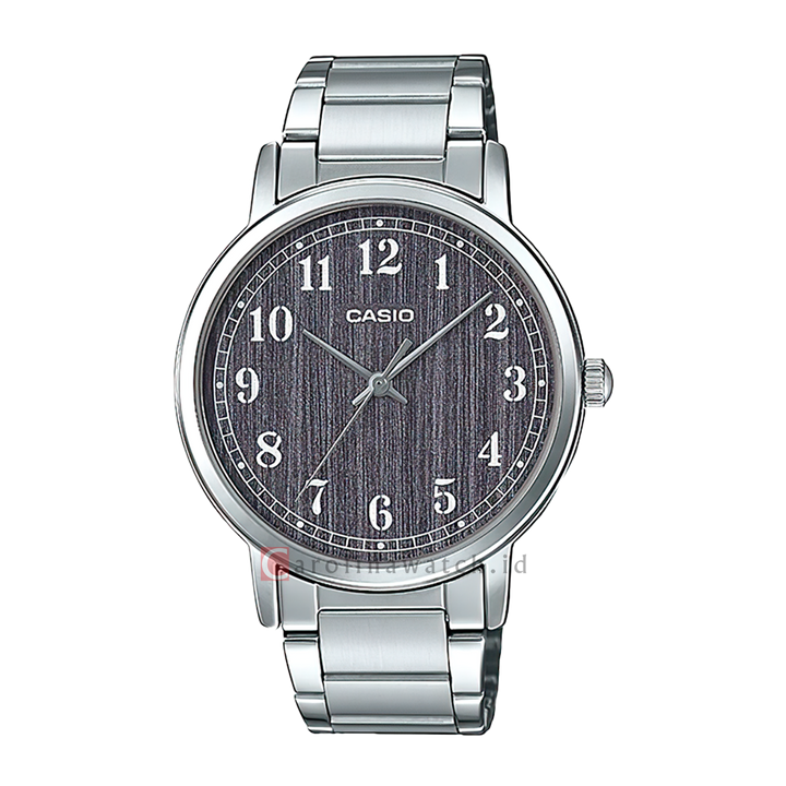 Jam Tangan Casio General MTP-E145D-1B Enticer Men Black Dial Stainless Steel Band